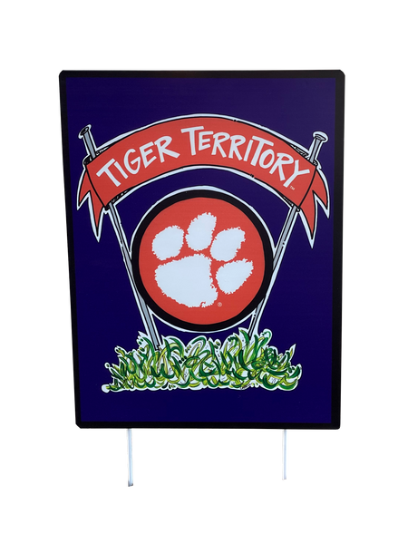 Clemson "Tiger Territory" Yard Sign