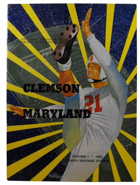 1953 Clemson vs Maryland Game Program