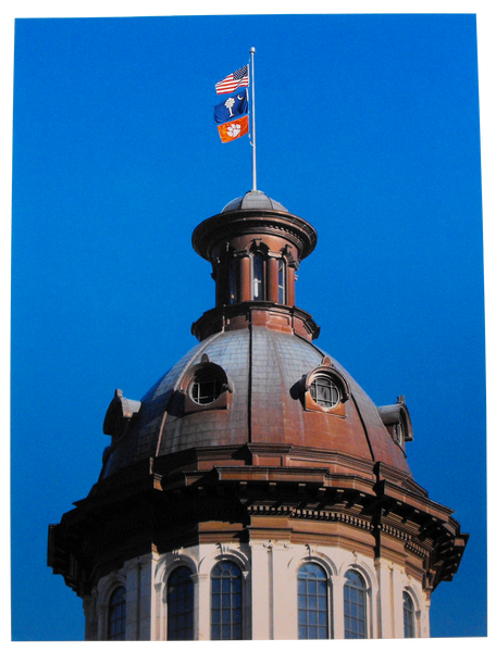 2016 Championship Flag Over the Statehouse - Blue Sky