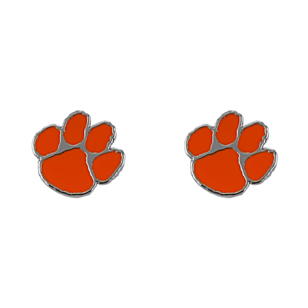 Clemson University Tiger Paw Earrings