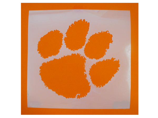 Clemson University Tiger Paw Stencil