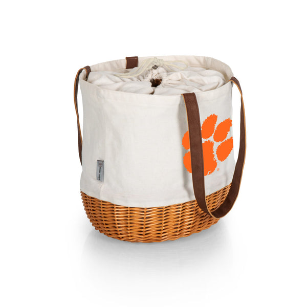 Canvas and Willow Basket Tote