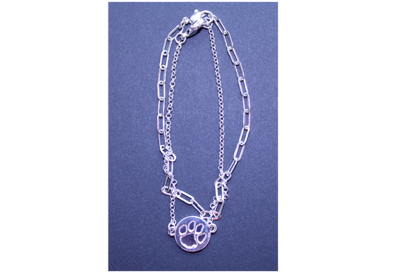 Clemson Paw Medallion Bracelet Set