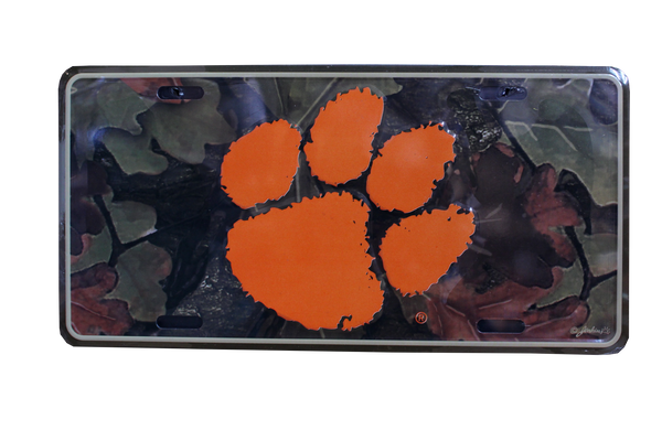 Clemson Camouflage License Plate