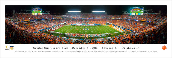 Clemson vs Oklahoma 2015 Orange Bowl Panoramic Print
