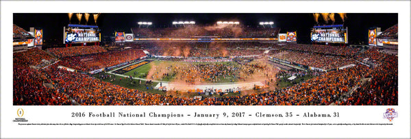 Clemson University 2017 National Championship Game Panoramic Print