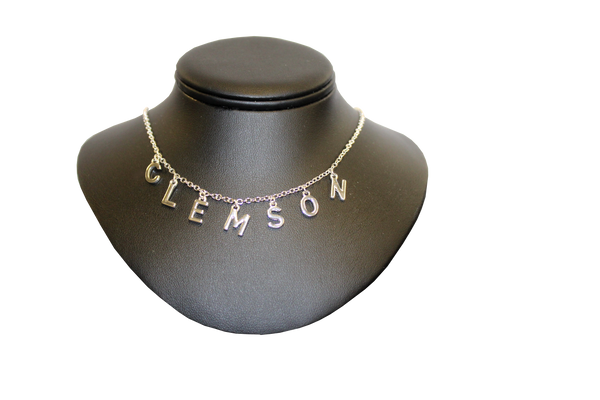 Clemson  C.L.E.M.S.O.N Necklace