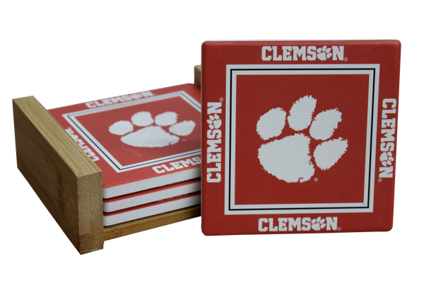 Clemson Tile Coaster Set