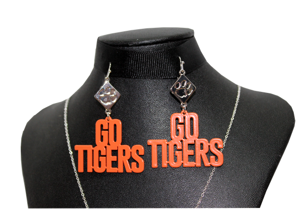 Clemson Orange "Go Tigers" Earrings
