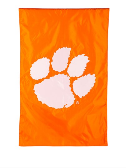 Clemson Applique Tiger Paw Flag