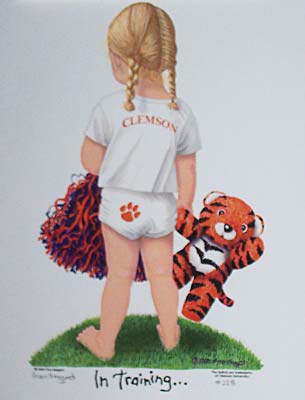 Clemson "Tiger in Training" Print - Little Girl
