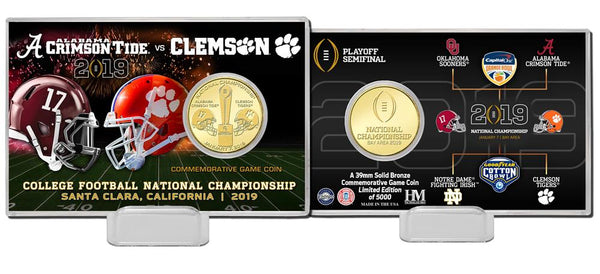 2019 College Football National Championship Game Dueling Bronze Coin