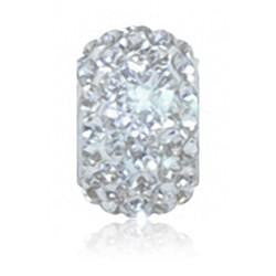 Clemson Sparkle Charm - White Crystal