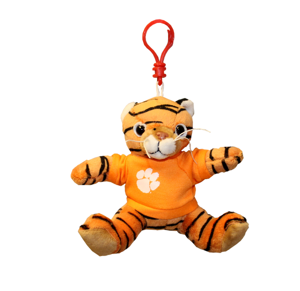 Clemson Tiger or Bear Backpack Charm or Keychain