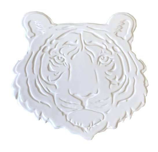 Tiger Face Embossed Platter